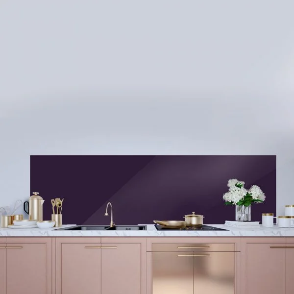 Aubergine Splashback | Custom Splashbacks - Free Standard Delivery