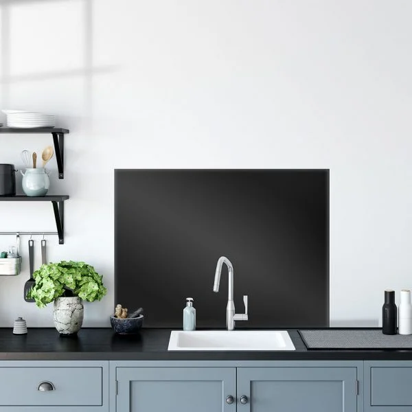 Black Glass Splashback