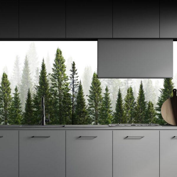 Dark Green Forest Splashback 