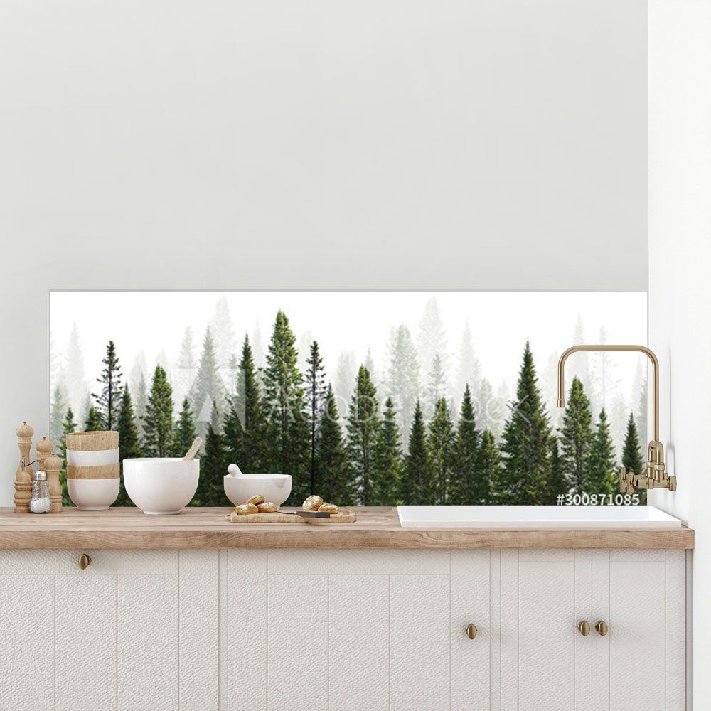 Dark Green Forest Splashback - Custom Splashbacks