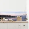 Forest Lake with Fog Splashback