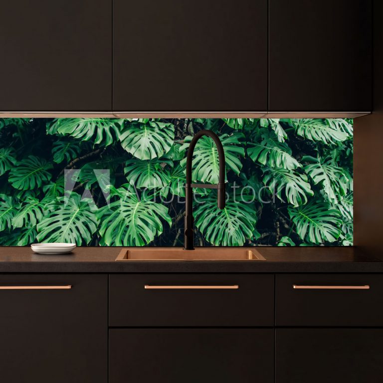 Green Leaves Backsplash | Custom Splashbacks